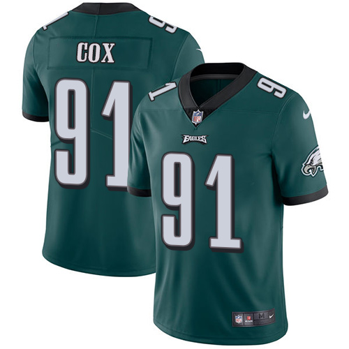 Nike Eagles #91 Fletcher Cox Midnight Green Team Color Youth Stitched NFL Vapor Untouchable Limited Jersey - Click Image to Close